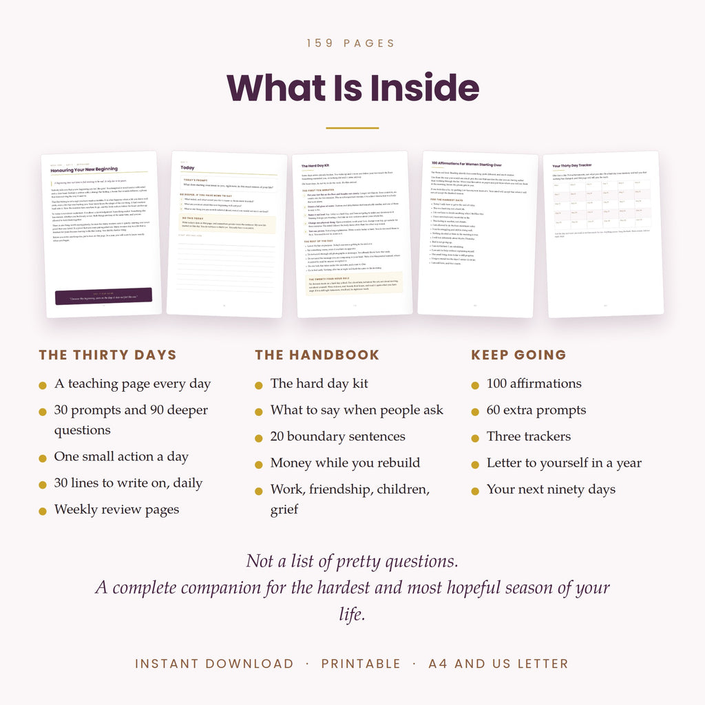 30 Days of Self-Love: The Complete Journal and Handbook for Women Starting Over