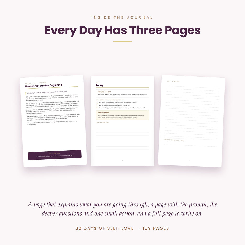30 Days of Self-Love: The Complete Journal and Handbook for Women Starting Over