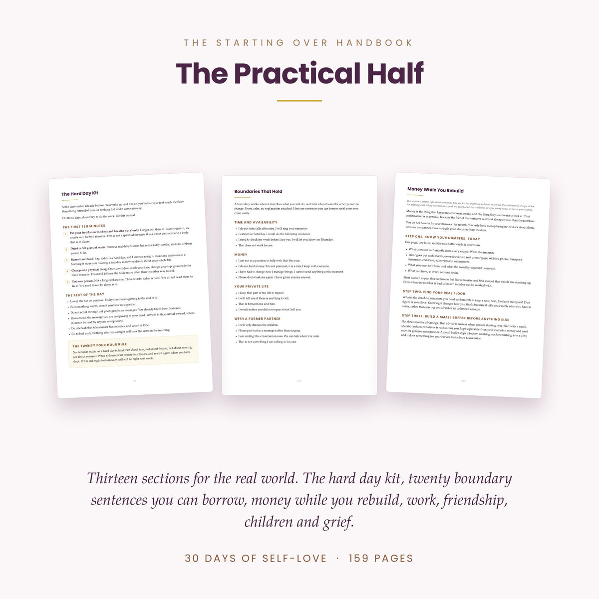 30 Days of Self-Love: The Complete Journal and Handbook for Women Starting Over