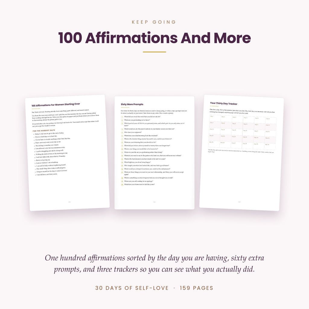30 Days of Self-Love: The Complete Journal and Handbook for Women Starting Over