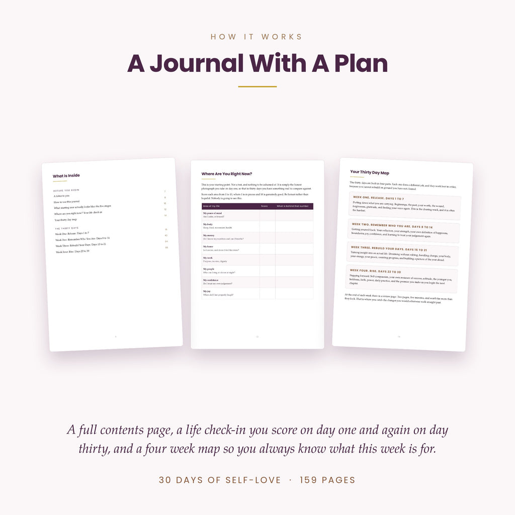 30 Days of Self-Love: The Complete Journal and Handbook for Women Starting Over