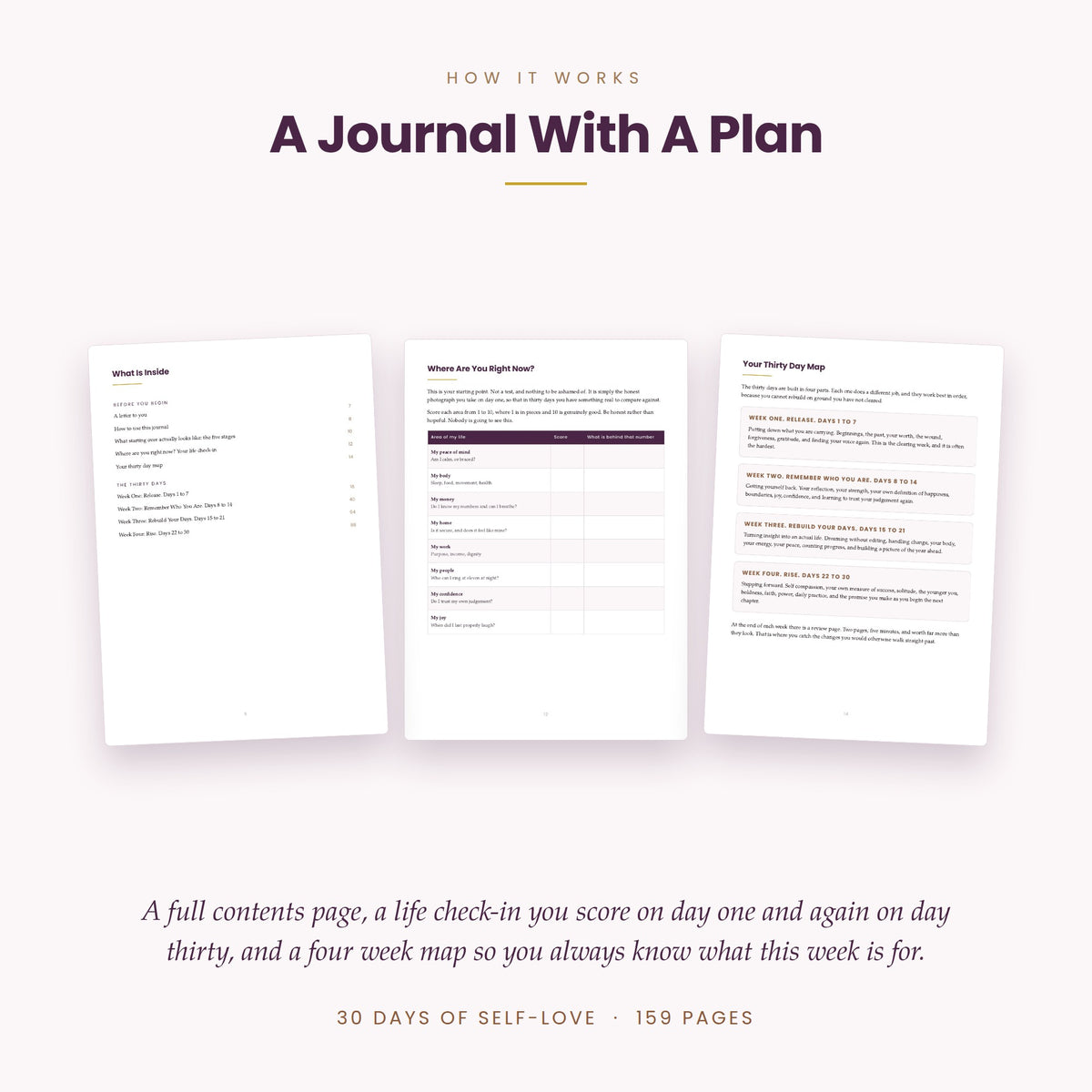 30 Days of Self-Love: The Complete Journal and Handbook for Women Starting Over